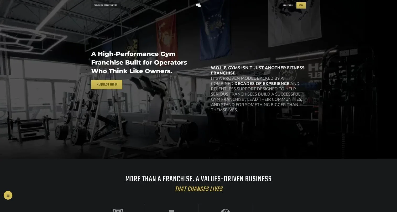 Franchise opportunities page