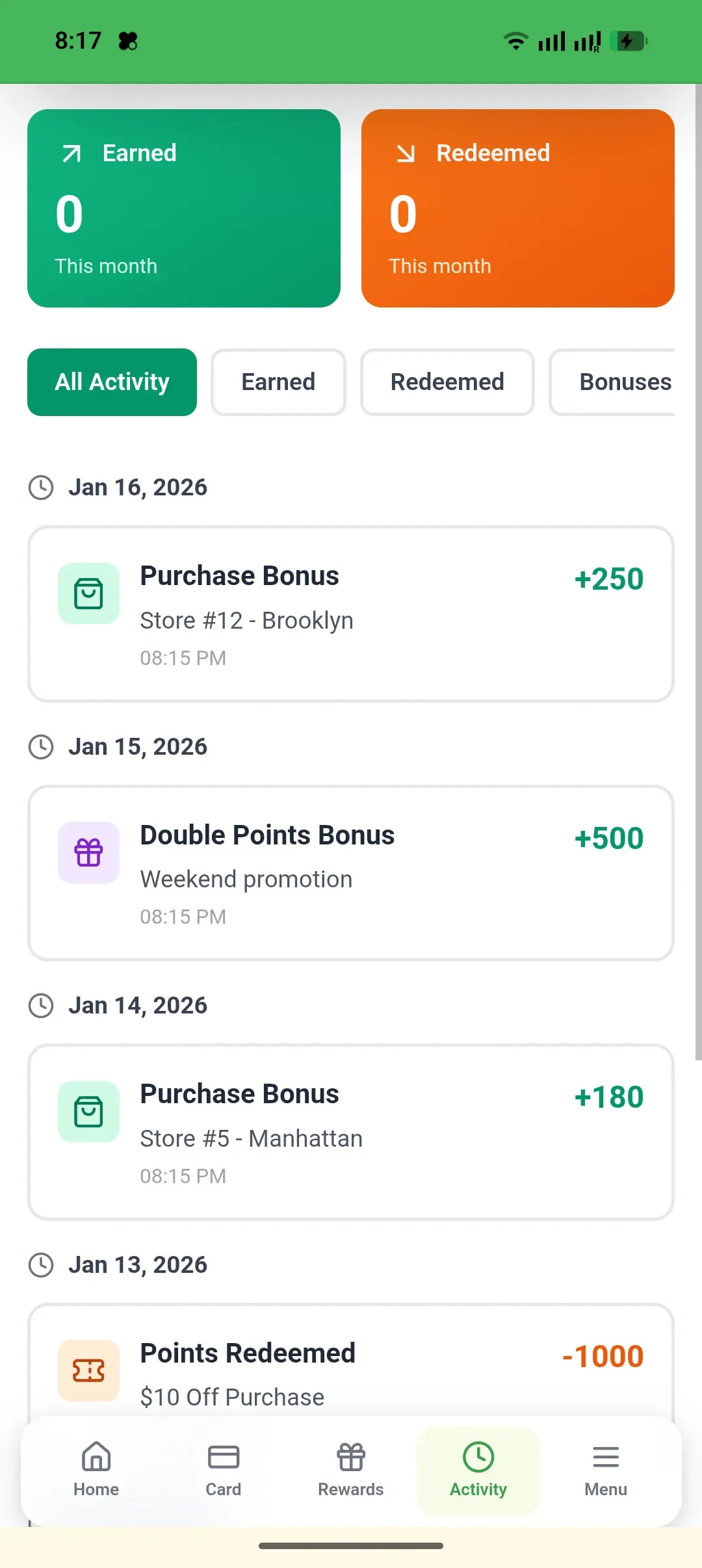 Nectar loyalty app — screen 6